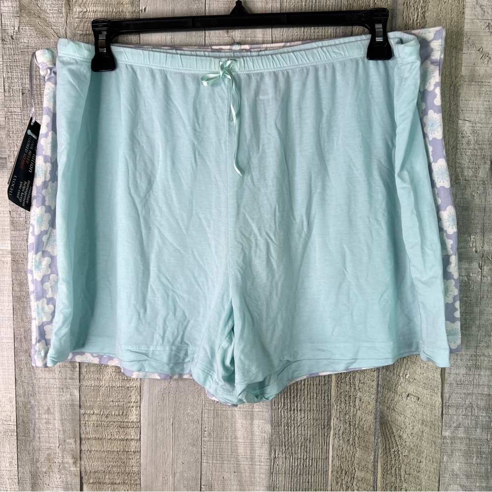 NOTTINIANCHE Size XL (1)Light Blue-Green (1)Purple & White Sleep Shorts - Picture 2 of 5